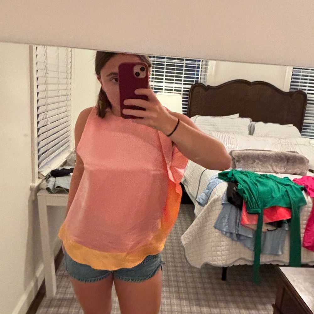Vibrant Pink and Yellow Women's Tank Top